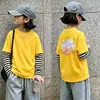 Nueva Camiseta de Manga Larga Rayada para Niñas Primavera y Otoño 2026 Ropa Interior Básica para Niños Top para Niñas Talla Mediana y Grande Top Estampado para Niños