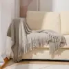 Manta de sofá siesta de oficina manta de aire acondicionado manta de frijol manta tejida manta de siesta bohemia manta de pie de cama borla