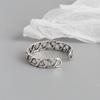 Anillo tailandés retro antiguo para mujer, anillo de cuerda, anillo de cola abierta, suministro de fabricantes, venta directa al por mayor