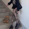 Millennium trendy personalidad de chica hot calcetines de malla de araña para mujer rotos subcultura y2g base delgada seda negra hueco red de pesca