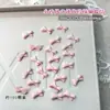 Decorações de Arte para Unhas Laço de Pérola Estilo Francês Cor Mista Laço de Resina 3D Preto e Branco Acessórios de Strass para Unhas DIY