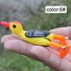 Isca Artificial Flutuante Pato Luya Isca de Pesca 12g/9,5cm Biônica Isca Falsa Rotação Garatéia Preta Thunderfrog