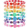 Pulseira de cerâmica macia com vitalidade brilhante e arco-íris de sete cores da Europa e dos Estados Unidos com embalagem de cartão atacado de pulseira