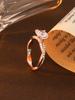 Anillo de compromiso transfronterizo europeo y americano con diseño de princesa, diseño único y ligero, joyería de moda para mujer.