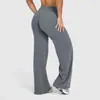 Calça Yoga Reta Transfronteiriça Dfyne Feminina Cintura Alta Sensação Nua Levanta Bumbum Solta Emagrecedora Esportiva Leggings de Yoga para Exterior