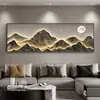 Pintura em Porcelana de Cristal com Suporte, Pintura Decorativa para Sofá de Sala de Estar de Luxo Leve, Pintura Suspensa de Paisagem Estilo Chinês Novo, Arte de Parede para Sala de Chá e Escritório
