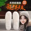 Plantillas de Lana Pura con Piel Integrada para Hombres y Mujeres, a Prueba del Frío Invernal, Felpa Engrosada para Calidez, Venta Directa del Fabricante, Venta al por Mayor y Dropshipping
