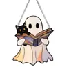 Atrapasol Halloween Fantasma Lindo Nuevo Producto Transfronterizo Fantasma Pequeño Acrílico Plano 2D Colgante de Atmósfera Festiva