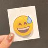 Grampo de Suor Clipe de Suor Emoticon de Soja Clipe Lateral Adorno de Cabeça Fofo Grande Sem Palavras Pacote de Expressões Engraçadas Grampo de Cabelo