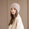 Gorro de Lana Tejido para Otoño e Invierno, Nuevo Gorro Holgado con Estilo y Protección para las Orejas, Gorro de Lana Cálido Versátil