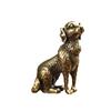Cubo de perro pastor alemán con revestimiento de cobre, decoración de bronce microtallado, antiguo, hecho a mano, para oficina y hogar.