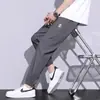 Pantalones Casuales Transpirables Finos de Moda Trendy Versátiles de Verano para Hombres y Adolescentes, Pantalones Deportivos Elásticos Holgados Cortos