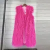 Chaleco de Piel Sintética tipo Borrego de Invierno 2026 Estilo Largo Chaleco Cálido Chaleco Chaqueta para Mujer Directo del Fabricante