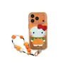 Cabeça de Abóbora Desenho Animado Fofo Gato Kt Adequado para Capa de Celular Apple 17Promax Bolsa Iphone16 15 Halloween 14