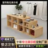 Vitrina de Madera con Niveles para Tienda de Ropa, Vitrina Central para Ropa, Zapatos, Sombreros, Bolsos, Gabinete de Malla Multicapa, Combinación Personalizada