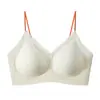 Fragancia de Camelia Tirante Brillante Sujetador Fresco Sin Aros Gel Suave Soporte Sin Costuras Base Líquida Ropa Interior Ultradelgada