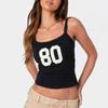 EBay American Style Hot Girl BM Style Impressão digital Pequeno Sling Feminino Outer Wear Slim-Fit Backless Base Veste Curto Top