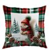 Suministro Directo de Fábrica Decoración Festiva Popular Transfronteriza Funda de Almohada con Patrón Navideño Transpirable y Cómoda para Almohada de Sala de Estar