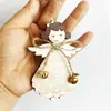Colgante Niña Pequeña Tablero de Paulownia Serie Navideña Colgante de Madera Decorativo de Niña Decoración Navideña Manualidades Accesorios