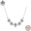 Collar Evelle Joker de moissanita en plata de ley 925. Joyas ligeras de lujo para uso diario. Explosiones transfronterizas MSN022
