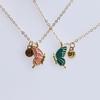 Nuevo collar de mariposa con colgante de aceite para buenos amigos, estilo europeo y americano. Collares de mariposa con deseos transfronterizos para mejores amigos.