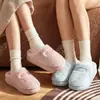 Zapatillas de algodón sencillas estilo casero con suela gruesa para parejas, novedad otoño e invierno 2026, zapatillas cálidas de felpa para hombres y mujeres, uso en interiores