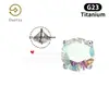 Aleación de Titanio F136 Rosca Externa Base Cónica Zirconia 5A Joyería para Piercing de Labio Piercing de Hélice Auricular Piercing Corporal Accesorios