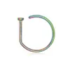 Aros de nariz europeos y americanos en forma de D de acero inoxidable, tachuelas para nariz de acero de titanio, joyería para piercing, tachuelas falsas para nariz sin perforación, venta al por mayor