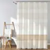 Cortina de Ducha Estilo Borla, Impermeable y Resistente al Moho, Cortina de Baño con Estampado de Rayas Moderno y Sencillo, Tamaño y Patrón Personalizables