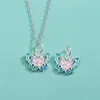 Prata Esterlina S925 Galvanizada Acessórios de Gotejamento de Cola Colar Estilo Étnico Pingente de Borboleta Colorida Pingente de Pulseira de Cristal DIY
