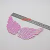 Asas de Anjo Acessórios de Natal DIY Acessórios para Roupas Acessórios para Mochila Asas de Tecido Iridescente Dourado e Prateado 8-21cm