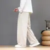 Pantalones Casuales de Pana Otoño/Invierno 2026 para Hombre Estilo Chino Pierna Recta Holgada Pantalones Harem Pantalones Retro Modernos Talla Grande