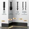 Rodapié de aleación de aluminio con ranura para luz LED, elegante tira de luz luminosa, rodapié metálico empotrado de 6 cm/8 cm