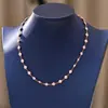 DIY Europeo y Americano Más Vendido Conservación del Color Ojo de Diablo Dorado Goteo de Aceite Collar Cadena Hecha a Mano Accesorios Transfronterizo