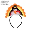 Amazon Perna de Peru de Ação de Graças Headband de Peru Headband de Penas Chapéu Performance de Palco Infantil Headband de Máscara Headband