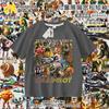 Camiseta Infantil Ropa Hombre Palo de Madera Tongtongge Montaña y Mar Extranjero Abstracto Camisa Clásica de Manga Corta Verano para Niños Tendencia Ins