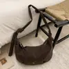 Bolsa de Bolinho Coreana de Nicho Retrô de Grande Capacidade para Mulheres Nova 2025 Bolsa Retrô de Ombro Único para Axila Bolsa Casual para o Dia a Dia