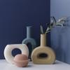 Jarrón de cerámica esmerilada con colores nórdicos Morandi para sala de estar, comedor, casa de familia, decoración de habitaciones.