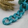 Plástico acrílico color sólido brillante colorido cadena 35*35 hebilla de plástico anillo abierto joyería accesorios de equipaje