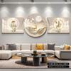 Pintura Colgante de Pared de Fondo de Sofá con Buen Significado, Pintura de Paisaje Moderna Simple de Lujo Accesible, Nueva Pintura Decorativa de Sala de Estar de Alta Gama y Atmosférica