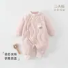 Mono de Algodón Fino para Bebé Otoño e Invierno, Mameluco Floral de Conejo Sin Costuras, Ropa para el Hogar, Atuendo para Salir del Bebé, Ropa Infantil al por Mayor