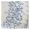 Joias de unha mistas atacado tamanho grande pequeno vidro cor champanhe aurora diamante formato especial acessório de unha diy