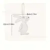 Decoración Creativa Nueva de Pascua Transfronteriza Artículos Colgante de Conejo de Madera Decoración del Hogar Color Sólido Colgante de Conejo Pequeño Blanco y Negro