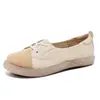 Otoño 2026 Nuevos Zapatos Planos Versátiles sin Cordones de Cuero Genuino de Vaca Talla Grande Suela Suave Antideslizantes para Mujeres Embarazadas
