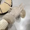 Luvas de Inverno Espessadas de Pele de Ovelha Fresca para Ciclismo Térmicas à Prova de Vento para Uso Externo com Retenção de Calor e Tela Sensível ao Toque