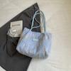 Bolso Tote de Gran Capacidad para Mujer Verano 2024 Nueva Llegada Bolso de Lona Rayado a Contraste Combinable Bolso de Hombro/Axila