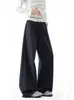 Pantalones a cuadros retro estilo americano para hombre, nuevos pantalones rectos holgados de moda 2026, pantalones deportivos casuales de pierna ancha