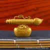 Adorno de Mascota de Té Atractor de Fortuna, Mesa de Té Atractora de Riqueza, Bandeja de Té, Accesorios para Mesa de Té, Adorno de Aleación,, Título de Lista Dorada