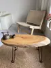 Mesa de Centro Plegable de Madera Maciza, Mesa Pequeña Simple para Balcón Exterior, Mesa Baja Tatami para Sala de Estar, Mesa de Centro para Balcón