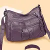 Bolso bandolera y de hombro versátil multicapa de piel suave para mujer, nuevo modelo 2026 para señoras de mediana edad y madres